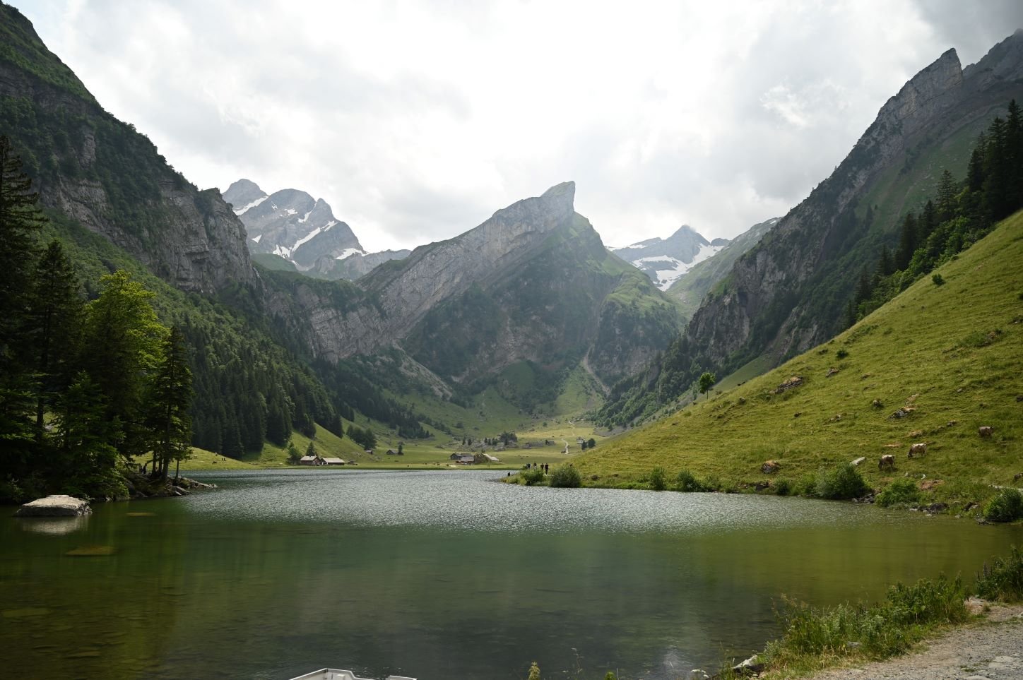 Blick auf einen See im Appenzell