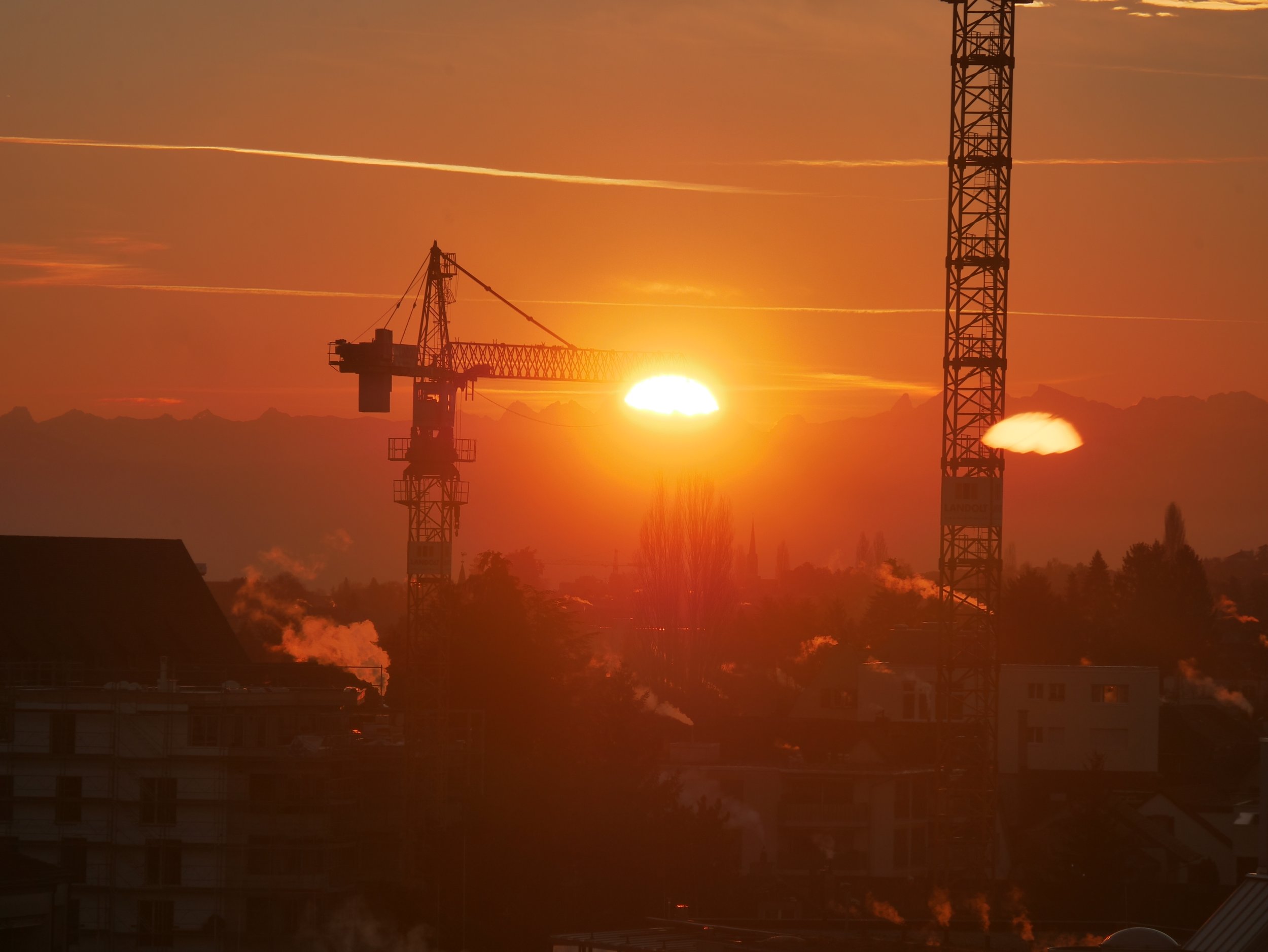 Romantischer Sonnenuntergang in Kreuzlingen