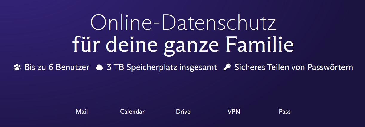 Familienplan von Proton Mail